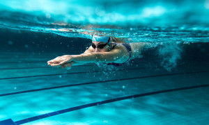 Woman swimming